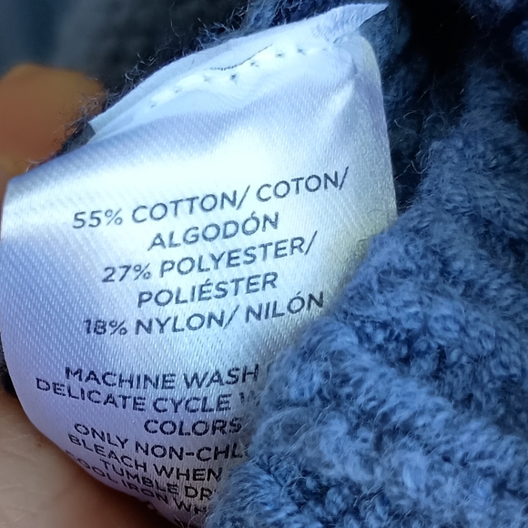 NWOT Anne Taylor Weekend Edition Blue Diamond Knit Sweater_Med - Picture 10 of 10